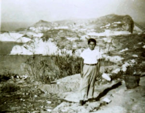 Aniello Calise bambino a Ponza