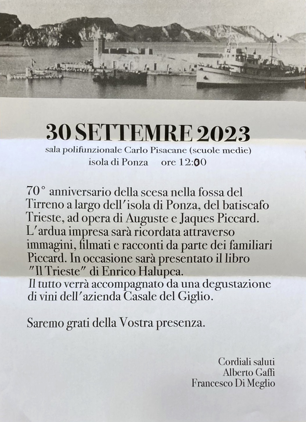 Ponza ricorda l'impresa del batiscafo Trieste - MetroNews