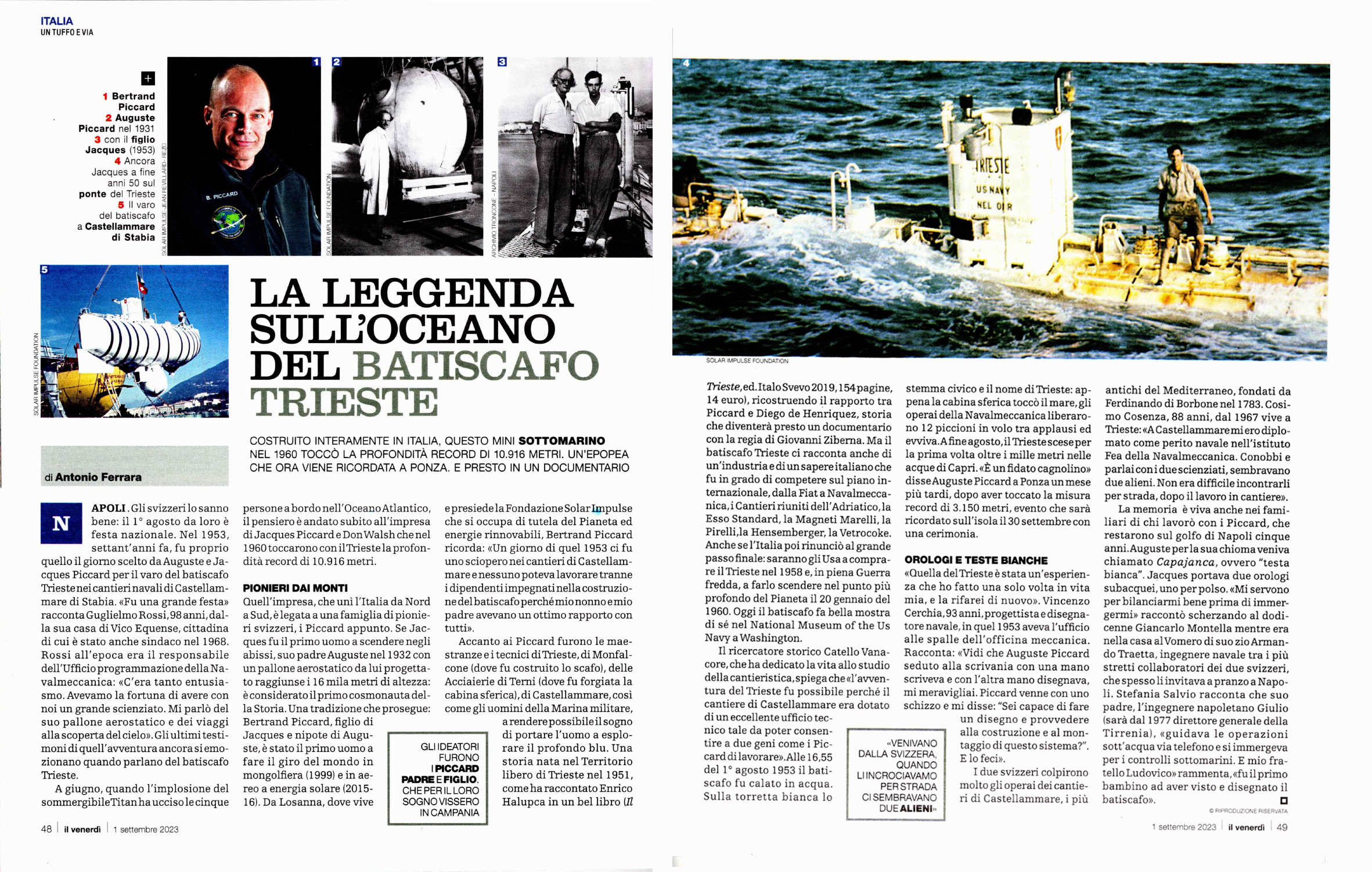 Ponza ricorda l'impresa del batiscafo Trieste - MetroNews